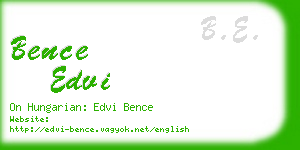 bence edvi business card